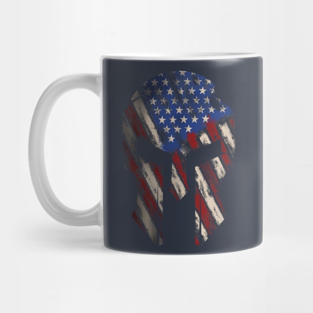 Patriotic Spartan helmet by Richardramirez82